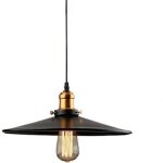 30cm e27 suspension industrielle rtro lustre abat - jour noir lampe de plafond luminaire pour salon ...