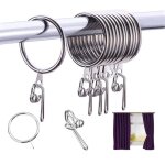 Anneaux  rideaux - kakoo - 30pcs - mtal antirouille - diamtre 36mm - inclus 60 crochets