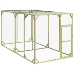 3102985 vidaxl poulailler 200x400x200 cm bois de pin massif impr�gn�