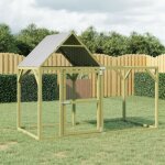 3102992 vidaxl poulailler 200x100x150 cm bois de pin massif impr�gn�