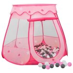 3107726 vidaxl tente de jeu pour enfants avec 250 balles rose 102x102x82 cm