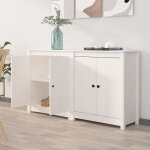 Vidaxl 2x buffets armoires lat�rales meubles de rangement armoires de rangement organisateurs de maison ...