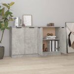 3115775 vidaxl buffets 2 pcs gris b�ton 60x30x70 cm bois ding�nierie
