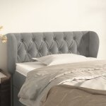 3117522 vidaxl tte de lit avec oreilles gris clair 103x23x78 - 88 cm velours