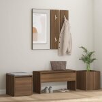 3120202 vidaxl ensemble de meubles de couloir chne marron bois dingnierie