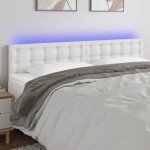 Vidaxl t�te de lit � led meuble de chambre � coucher accessoire de lit double t�te de cadre de lit int�rieur ...