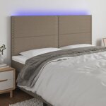 Vidaxl t�te de lit � led meuble de chambre � coucher accessoire de lit double t�te de cadre de lit int�rieur ...