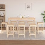Vidaxl ensemble de bar 9 pcs ensemble de meubles de bistro meubles de salle  manger cuisine mobilier ...