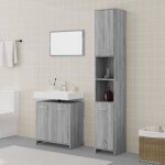 3152717 vidaxl ensemble de meubles de salle de bain 3 pcs sonoma gris