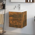 Vidaxl meuble lavabo avec bassin int�gr� armoire sous lavabo meuble de rangement de salle de bain maison ...