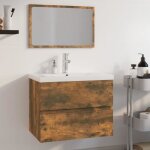 Vidaxl meubles de salle de bain meuble sous vier miroir armoire de lavabo armoire de rangement intrieur ...