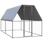 3154371 vidaxl poulailler dext�rieur 2x4x2 m acier galvanis�