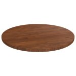 342966 vidaxl dessus de table rond marron fonc 40x15cm chne massif trait