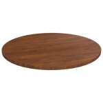 342967 vidaxl dessus de table rond marron fonc 50x15cm chne massif trait