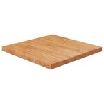 343061 vidaxl dessus de table carr marron clair 70x70x4cm bois chne trait