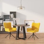 344816 vidaxl chaises pivotantes de salle à manger 2 pcs jaune velours 344816 vidaxl chaises pivotantes de salle à manger 2 pcs jaune velours