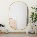Vidaxl mural miroir de maquillage coiffeuse cosm�tique d�coration de chambre � coucher salle de bain ...