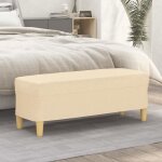 349377 vidaxl banc cr�me 100x35x41 cm tissu