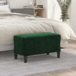 349399 vidaxl banc vert fonc 70x35x41 cm velours