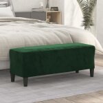 349423 vidaxl banc vert fonc� 100x35x41 cm velours