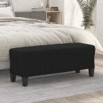 349468 vidaxl banc noir 100x35x41 cm tissu microfibre