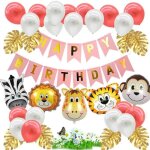 34pcs set bébé douche animaux ballons safari jungle thème tropical joyeux anniversaire fête pour célébration ... 34pcs set bébé douche animaux ballons safari jungle thème tropical joyeux anniversaire fête pour célébration ...