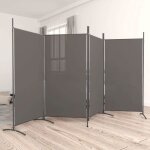 Vidaxl cloison de sparation 4 panneaux sparateur de pice pliable diviseur cran dintimit paravent ...