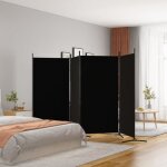 Vidaxl cloison de sparation 4 panneaux sparateur de pice pliable diviseur cran dintimit paravent ...