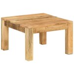 350321 vidaxl table basse 55x55x35 cm bois de manguier massif