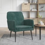 351406 vidaxl fauteuil vert fonc� 62x79x79 cm velours