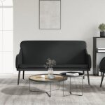 351430 vidaxl banc noir 110x76x80 cm similicuir