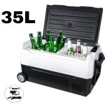 35l glaci�re �lectrique a compresseur pour voiture 12 / 24 / 240v double zone avec �cran lcd - 20�c - ...