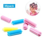 36 pi�ces rouleaux de cheveux en �ponge souple bigoudis de coiffure de mousse pour femmes et enfants