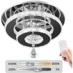 36w lustres en cristal moderne led - plafonnier luminaire suspension pour salon salle  manger