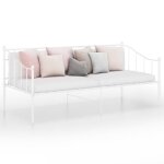 3732new fr� lit banquette - cadre de canap� - lit contemp cadre de canap� - lit blanc m�tal 90x200 cm ...