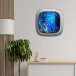 3d sous la fen�tre de la mer vue sticker mural sous - marin hublot oc�an monde autocollant mural sous ...