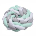 3m tour de lit coussin serpent coussin parc bb tress pare - chocs velours protection bbgris + blanc ...
