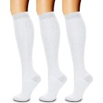 3pcs chaussettes de compressionystp chaussettes de compression sportives pour hommes et femmes pour les ...