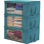 Housse de rangement sous lit - tempsa - 3pcs - bleu - plastique - adulte Housse de rangement sous lit - tempsa - 3pcs - bleu - plastique - adulte