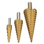 3pcs hss foret fraise  etage 4  12 / 20 / 32mm outil conique pour perage perceuse visseuse