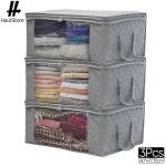 3pcs sac de rangement vetement pliable non - tiss� pour �dredons couvertures oreillers vestes v�tements48 ...