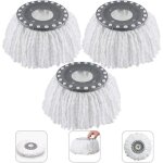 3pcs ttes microfibre balai mop headstte de vadrouille rechange rond ttes mop rotation  360 pour balais ...