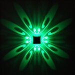 3w applique interieur murale led lumire 4 papillons design vert clairage lampe de mur dcoration pour ...