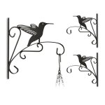 3x crochets  fleurs motif oiseau support mural crochet mtal dco jardin h x l x p : 30 x 275 x 2cm ...
