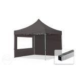 3x3 m tonnelle barnum tente pliante alu pes 700 2 cts panoramiques gris fonc