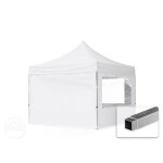 3x3 m tonnelle barnum tente pliante alu pes 700 4 cts panoramiques blanc