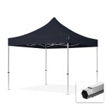 3x3 m tonnelle barnum tente pliante alu pvc 850 anti - feu noir