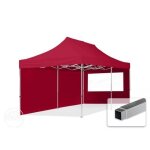 3x6 m tonnelle barnum tente pliante alu pes 700 2 c�t�s panoramiques rouge