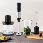 4 en 1 mixeur plongeant 1000w mixeur plongeur multifonction 5vitesse réglable hachoir de 500ml et verre ... 4 en 1 mixeur plongeant 1000w mixeur plongeur multifonction 5vitesse réglable hachoir de 500ml et verre ...