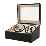 4 + 6 montres boîte automatique noir montre automatique deluxe 4 + 6 montres boîte automatique noir montre automatique deluxe